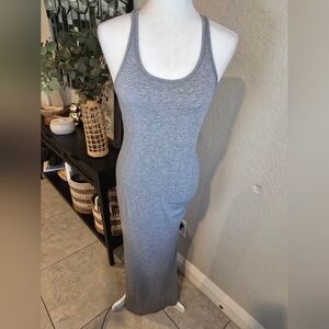 Lululemon Women's Grey Ribbed Racerback Restore And Revitalized Maxi Dress 4